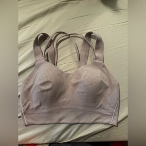 Like a Cloud Ribbed Longline Bra
Light Support, D/DD Cup Pink Size 4